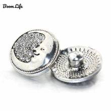 Boom Life moon 18mm Metal snap button with beads  female charm DIY jewelry women one direction060309 2024 - купить недорого