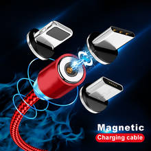 Магнитный Micro USB кабель для iPhone samsung Android мобильный телефон Быстрая зарядка usb type C кабель магнит зарядное устройство провод шнур 2024 - купить недорого