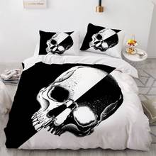 Skeleton Simple Bedding Set 3D Skull Duvet Quilt Cover Sets Comforter Bed Linen Pillowcase King Queen Full Double Home Texitle 2024 - buy cheap