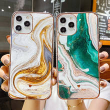 Glitter Gradient Marble Texture Phone Case For iPhone 11 12 13 Pro Max XR XS Max X 7 8 Plus 13 Pro Shockproof Bumper Back Cover 2024 - купить недорого