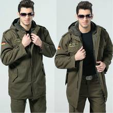 Немецкая армия военная куртка мужская зимняя хлопковая куртка термо плащ с капюшоном Куртки Флисовая Подкладка пальто 2024 - купить недорого