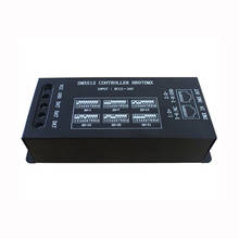 H807DMX светодиодный контроллер, подключение к DMX512 консоли, поддержка WS2812, WS2813, UCS1903, etc.13 DMX каналы управления Макс 1024 пикселей 2024 - купить недорого