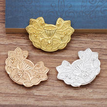 20 Pieces/Lot 29*41mm Metal Lotus Flower Pendant Ornament DIY Jewelry Accessories 2024 - buy cheap