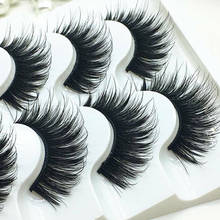 5 pairs of 3D mink hair false eyelashes natural cross thick slender false eyelashes eyelash extension makeup beauty tools 2024 - buy cheap