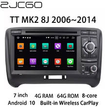 Radio con GPS para coche, reproductor Multimedia estéreo con navegación, DVD, pantalla Android, para Audi TT MK2 8J 2006 ~ 2014 2024 - compra barato