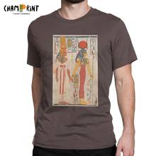 Queen Nefertari Of Egypt T Shirt Being Led By Isis. T-Shirt for Men Ancient Egyptian Mythology Vintage Tee Shirt Plus Size Tops 2024 - buy cheap