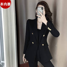 Blazer Women Suit Jacket Women's Autumn Padded Shoulder Black Suit Casual Top Veste Femme 2024 - buy cheap