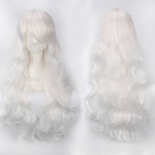 Long Wavy Cosplay Black White wig 80 Cm snow white wig cosplay Synthetic Hair 30inch Wigs for women party 2024 - buy cheap