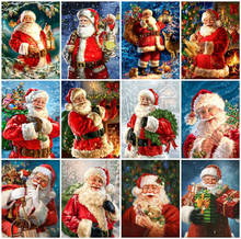 Huacan 5D DIY Diamond Painting Christmas Decorations For Home Full Square Diamond Embroidery Santa Claus Mosaic Art 2024 - buy cheap