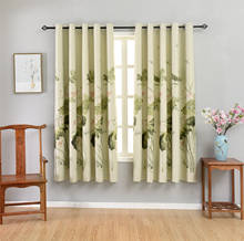 GY2820 Blackout Curtains  Living Room Bedroom Kid Kitchen Lotus Flower Printed Window Treatment Drapes 2024 - buy cheap
