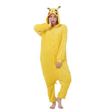 Disfraz de animé amarillo para mujer, pijama con capucha de Animal para fiesta, disfraz de caricatura para adulto 2024 - compra barato