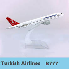 Avión de aleación de Metal de las aerolíneas turcas B777, modelo de avión Boeing 747 400, soporte de avión, regalos para niños 1 2024 - compra barato