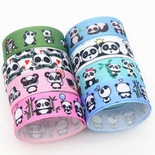 DHK 50yards Panda Printed Grosgrain Ribbon Accessory Hairbow Headwear Decoration DIY Wholesale Craft S1452 2024 - buy cheap