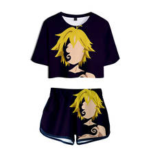 Anime os sete pecados mortais trajes cosplay ban elizabeth camisa shorts t-shirts sportwear ternos roupas femininas meninas 2024 - compre barato