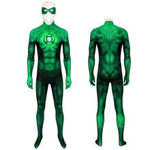 Adult Superhero Lantern Hero Hal Jumpsuit Cosplay Costume Halloween Masquerade Party Bodysuit 2024 - buy cheap