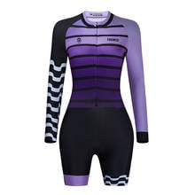 2021 Frenesi Sports Jumpsuit Long Sleeve Skinsuit Cycling Clothing Bicycle Ciclismo Triathlon Bodysuit Tracksuit Women MTB Suit 2024 - buy cheap