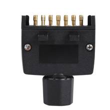 Tomada soquete de reboque macho preto 7 pinos au, adaptador de conector para rv, barco, caminhão, adequado para rv, envio de caminhão e trailer 2024 - compre barato