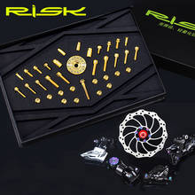 RISK Titanium Alloy MTB Bike Common Bolts Screw Kits for Bicycle Disc Brake/Derailleur/Cage/Valve Cap/Fixing Bolts with Washer 2024 - buy cheap