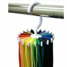 Home Storage Organization White Plastic Tie Rack Rotating Hook Tie Holder 1 Piece 20 Hooks Ties/Belts/Scarves Hanger F0238 2024 - buy cheap