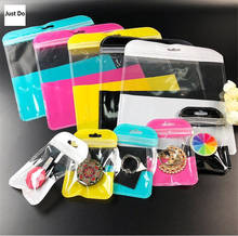 Saco zip-lock de plástico reutilizável, sacola colorida com fecho para armazenar joias/alimentos, sacola de presente, rosa, amarelo, azul, preto 2024 - compre barato