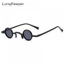 LongKeeper Vintage Punk Sunglasses Men Women Brand Designer Classic Small Round Sun Glasses Male Retro Steampunk Eyewear Oculos 2024 - buy cheap