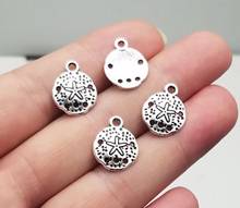 50pcs/lot--12x15mm, starfish chams,Antique silver plated sand dollar charms,DIY supplies,Jewelry accessories 2024 - buy cheap