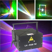 Luz láser de animación RGB de 7000mW con luces de escenario de tarjeta SD/láser de disco rgb a todo color de 7W para fiesta 2024 - compra barato