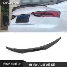 for Audi A5 S5 Sedan Coupe 2017 2018 2019 Carbon fiber Rear Spoiler Boot Trim Sticker Wings M4 Style Spoiler Car Styling 2024 - buy cheap