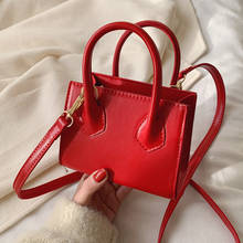Solid color Mini Square Tote bag 2020 Fashion New High quality PU Leather Women's Designer Handbag Lovely Shoulder Messenger Bag 2024 - buy cheap
