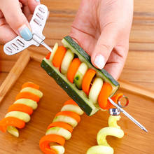 Терка для овощи спиральная Ножи слайсер Волшебная спираль рулон Кухня резак вращающийся фруктовый спирализатор для инструмент для измельчения картофеля моркови 2024 - купить недорого