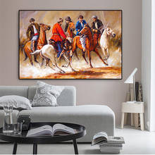 Modern Struggle Man‘s Horses Animal Canvas Painting Wall Art Poster and Print Pictures for Living Room Bedroom Decoration Home 2024 - buy cheap