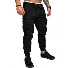 Pantalones bombachos de estilo Hip Hop para hombre, pantalón de chándal sólido con múltiples bolsillos, talla estadounidense, M-3XL, 2020 2024 - compra barato