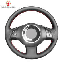 LQTENLEO Black Genuine Leather  Car Steering Wheel Cover For  Fiat 500 2007-2015 500e 2014-2018 500C 2014-2017 2024 - buy cheap