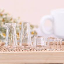 5Pcs/set 1:12 Scale Dollhouse Miniature Glass Cup Drink Cup Bottle Doll House Kitchen 2024 - buy cheap