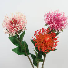 73CM Artificial Plastic Pincushion Flower Branch King Protea Faux Tropical Flower Plant DIY Wedding Bride Bouquet Home Decor 2024 - buy cheap