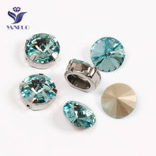 YANRUO-diamantes de imitación para costura, piedras de cristal con ajuste de garra para ropa, aguamarina, 1122 Rivoli 2024 - compra barato