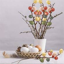 Huevo de Pascua de 5 ramas, decoración artesanal, huevos de Pascua, arreglo de flores, huevos delicados y elegantes, huevo decorativo para el hogar 2024 - compra barato