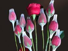 Cubierta protectora de red rosa, cubierta protectora de flores, venta al por mayor, flor blanca suave, venta de flores, 100 Uds. 2024 - compra barato