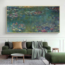 Monet água lírios quadros em tela reproduções impressionista flor parede posters e impressões imagem para sala de estar decoração 2024 - compre barato