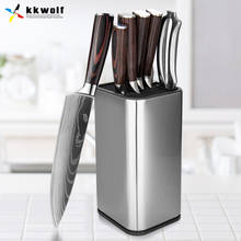 Kkwolf faca do chef faca de aço inoxidável profissional japonês faca de carne faca pão tesoura faca titular da cozinha ferramenta 2024 - compre barato