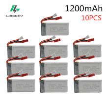 10pcs 3.7v 1200mAh lipo battery for Syma X5 X5SC X5SW H11D H11C M18  T05 F28 F29 T56 T57 HQ-859B 898B Helicopter drone part 2024 - buy cheap