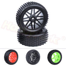 2PCS 88mm Rubber 1/10 RC Buggy Rear Tires & Wheel Rims Hex:12mm For HPI Himoto HSP Backwash Car Parts 94106 94166 2024 - buy cheap