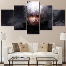 Imagens de tela impressa do anime toquio, 5 peças do quadro de pinturas da arte da parede para a sala de estar do índio do lobo poster sem moldura 2024 - compre barato