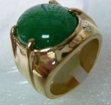 Free Shipping NEW Men's jewelry green jade ring size 8-11# 2024 - buy cheap