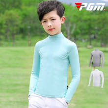 PGM-Camiseta de Golf con protección solar para niños, ropa interior suave y cómoda de manga larga, de seda fría, de verano 2024 - compra barato