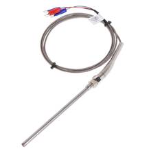 RTD PT100 Temperature Sensor Thread M8 Cable 1M Thermocouple Probe 100mm 3 wires 2024 - buy cheap