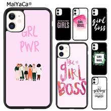 MaiYaCa девушка Power Boss феминистский чехол для телефона iPhone 5s SE 6 6s 7 8 plus X XR XS 11 12 13 pro max Samsung Galaxy S9 S10 чехол 2024 - купить недорого