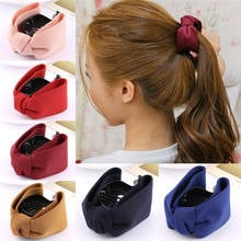 1Pc Hair Claw Hard Large hairpin hair clip for fine hair clip hairpins hairgrip band Big Bow Ties Ponytail Headband 2024 - buy cheap