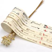 5M Beige Cotton Handmade Labels Gift Wrapping Ribbon for Handmade Items DIY Crafts & Sewing Accessories Decor Supplies 15mm 2024 - buy cheap