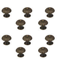 10 x Mini Round Antique Brass Door Cabinet Drawer Closet Box Bin Handle Pull 2024 - buy cheap